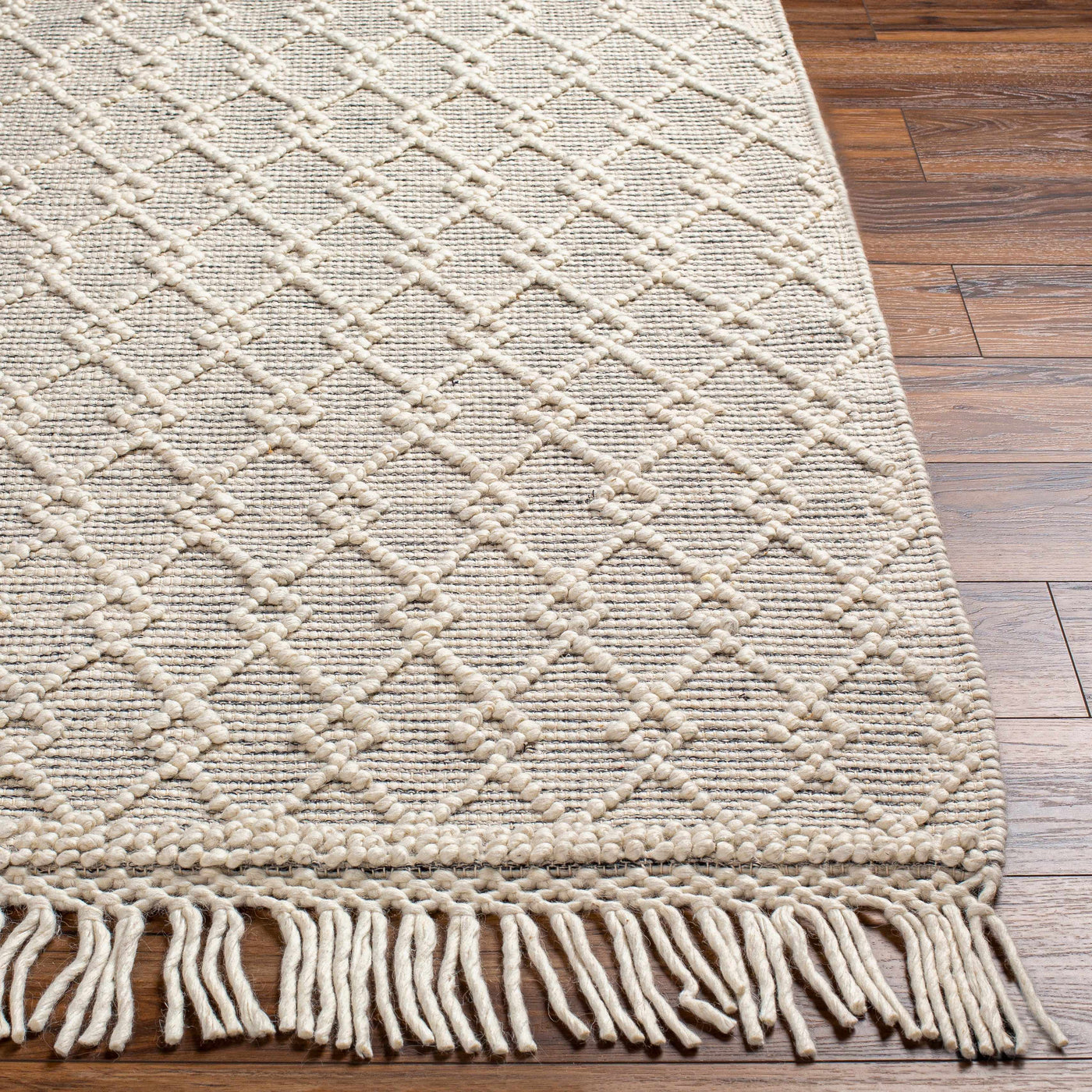 Diata Wool Rug with Tassels - Clearance by Boutique Rugs