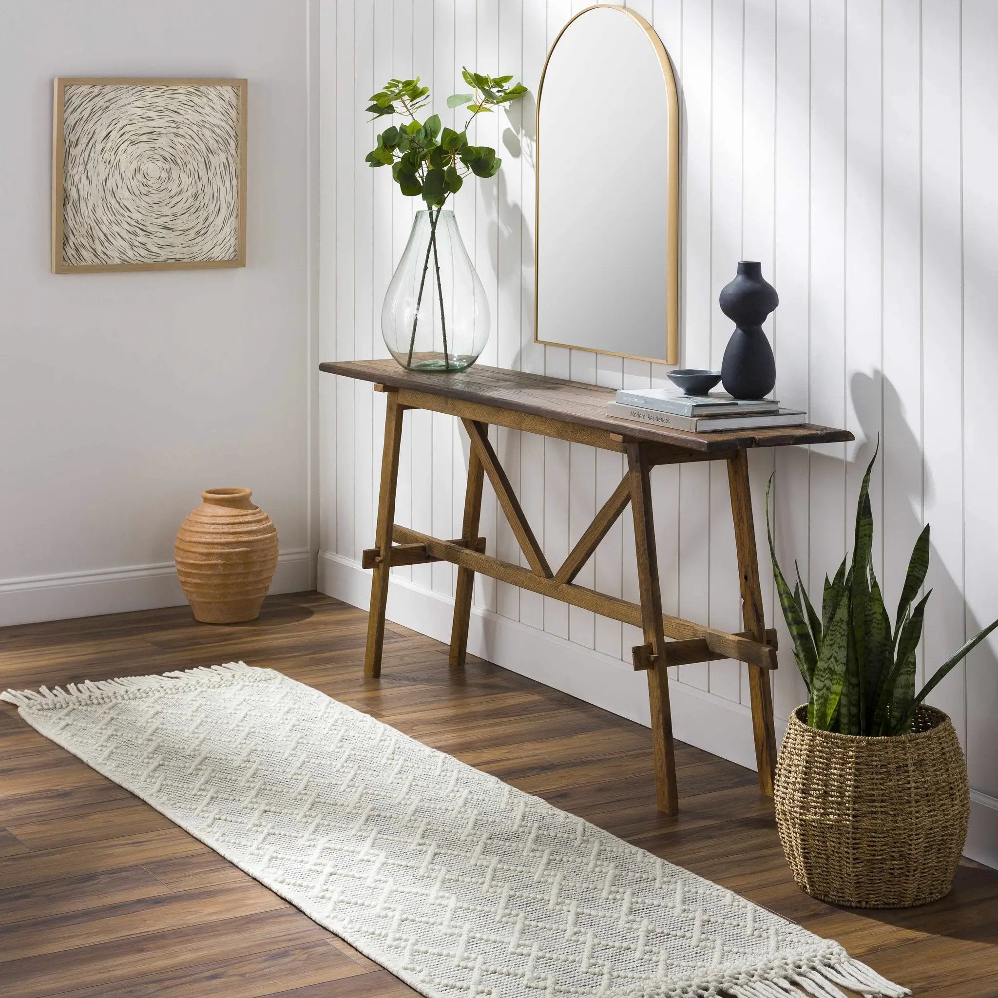 Diata Wool Rug with Tassels - Clearance by Boutique Rugs