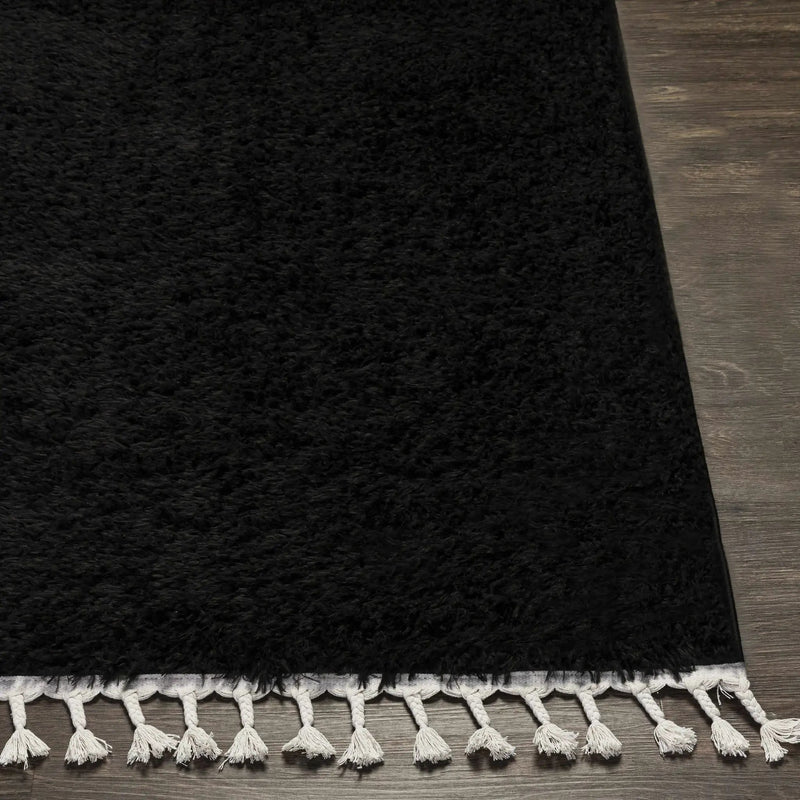Mampurog Black Shag Rug - Clearance by Boutique Rugs
