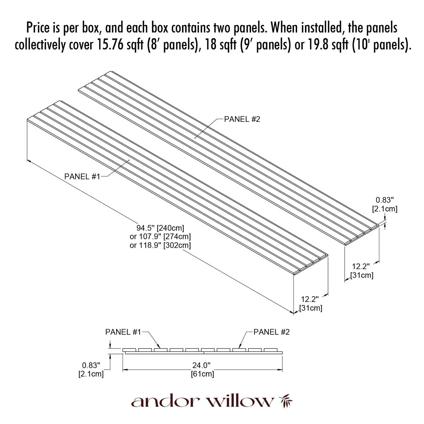 Wide Willow Panel by andor willow