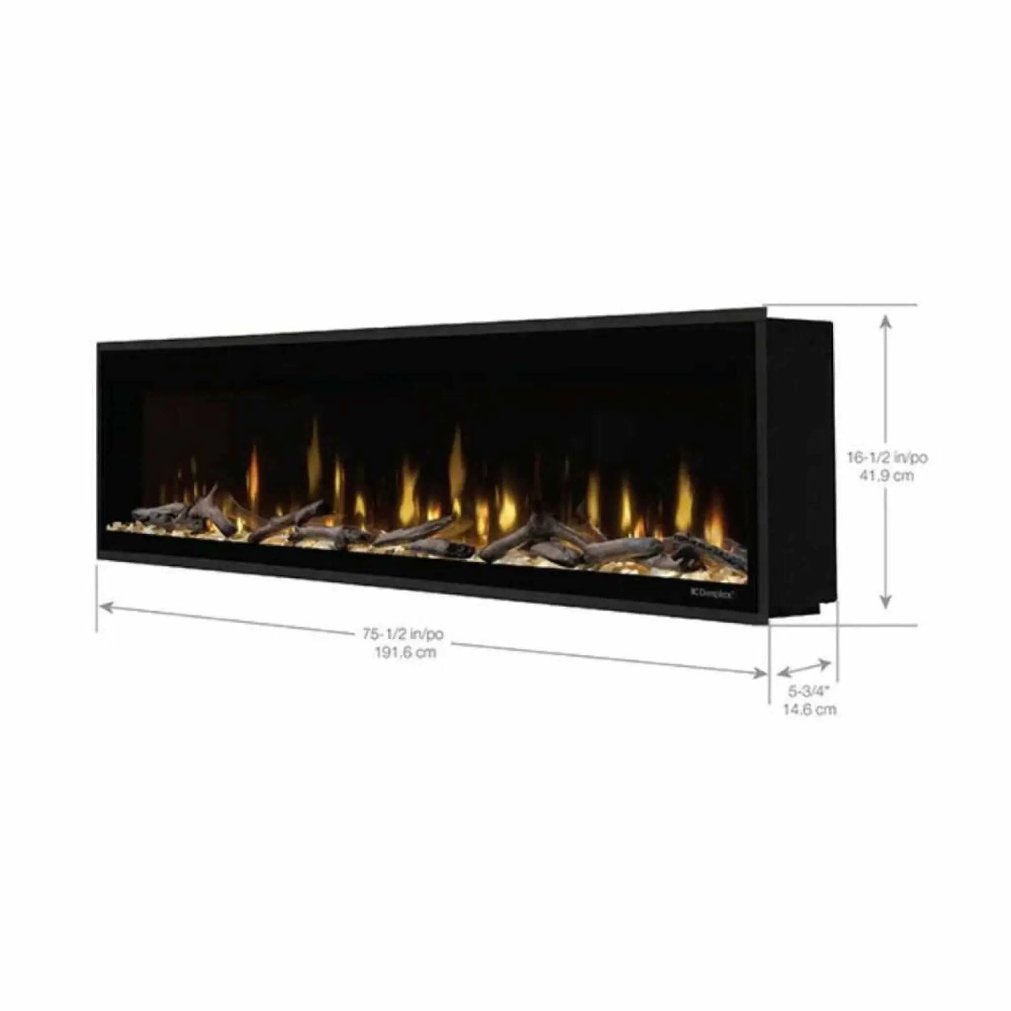 Dimplex Ignite Evolve Built-In Frosted Tumbled Glass Linear Electric Fireplace With Heat Boost System & Trim Kit (SAK59214) by SAKSBY WHOLESALE