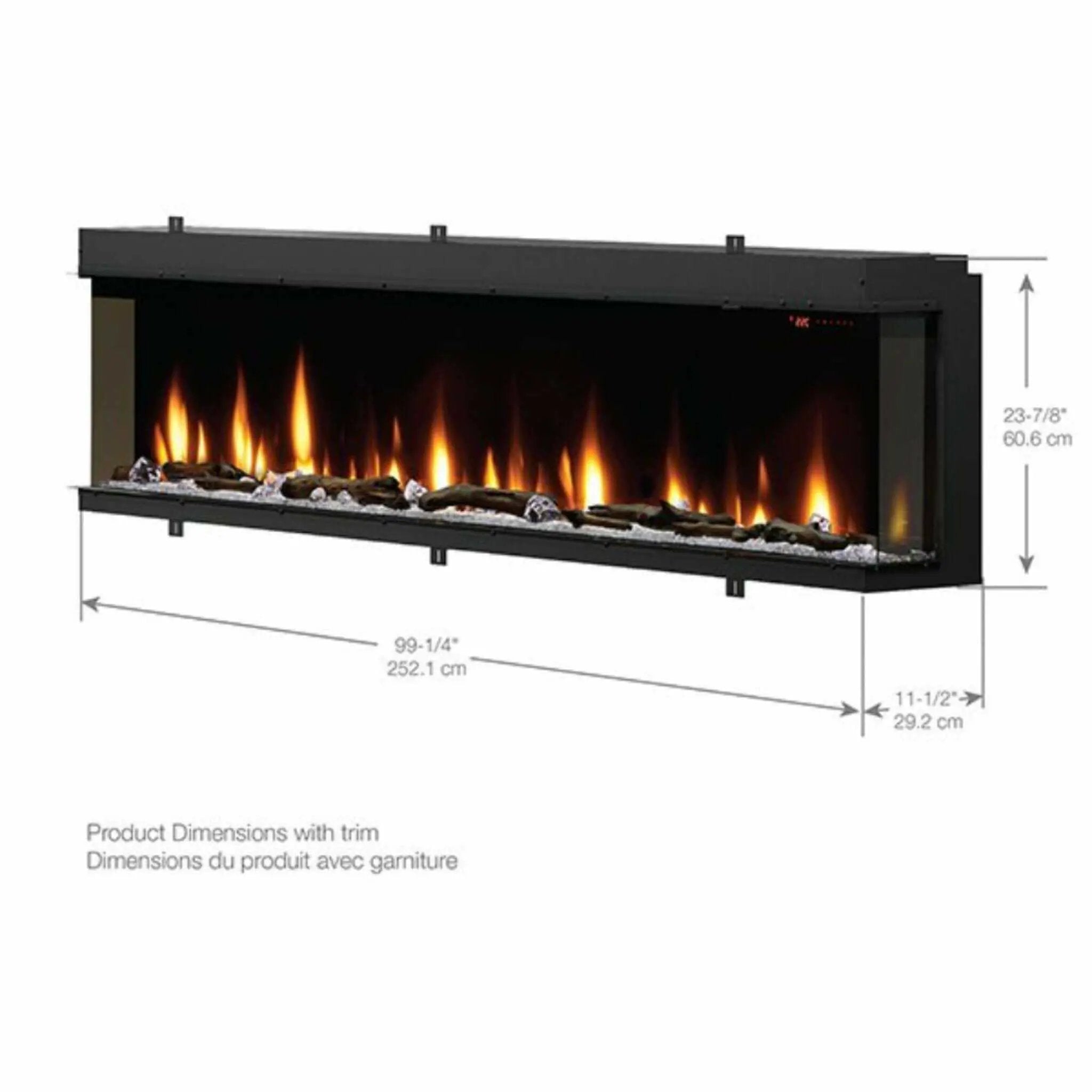 Dimplex IgniteXL Bold 100-Inch Smart Linear Multi Side View Built-In Electric Fireplace [XLF10017-XD] (SAK72359) by SAKSBY WHOLESALE
