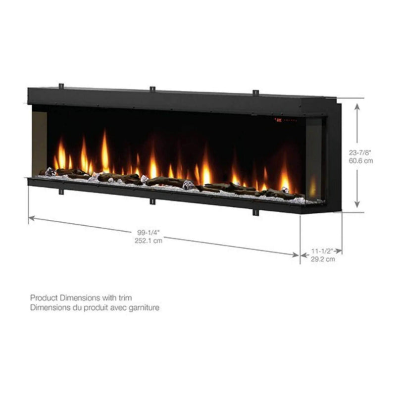 Dimplex IgniteXL Bold 100-Inch Smart Linear Multi Side View Built-In Electric Fireplace [XLF10017-XD] (SAK72359) by SAKSBY WHOLESALE
