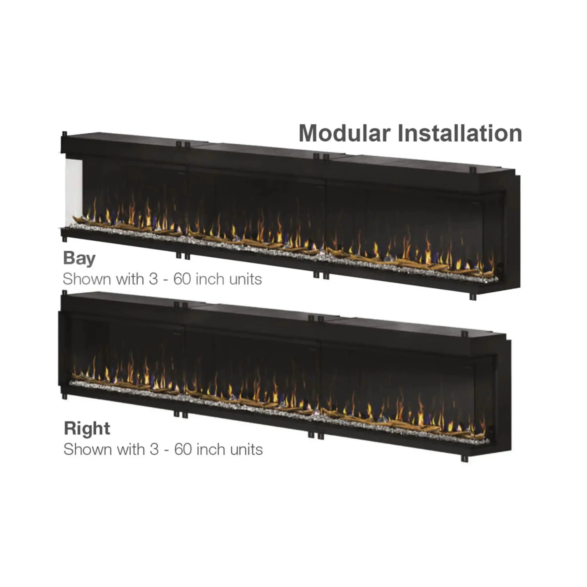 Dimplex IgniteXL Bold 100-Inch Smart Linear Multi Side View Built-In Electric Fireplace [XLF10017-XD] (SAK72359) by SAKSBY WHOLESALE