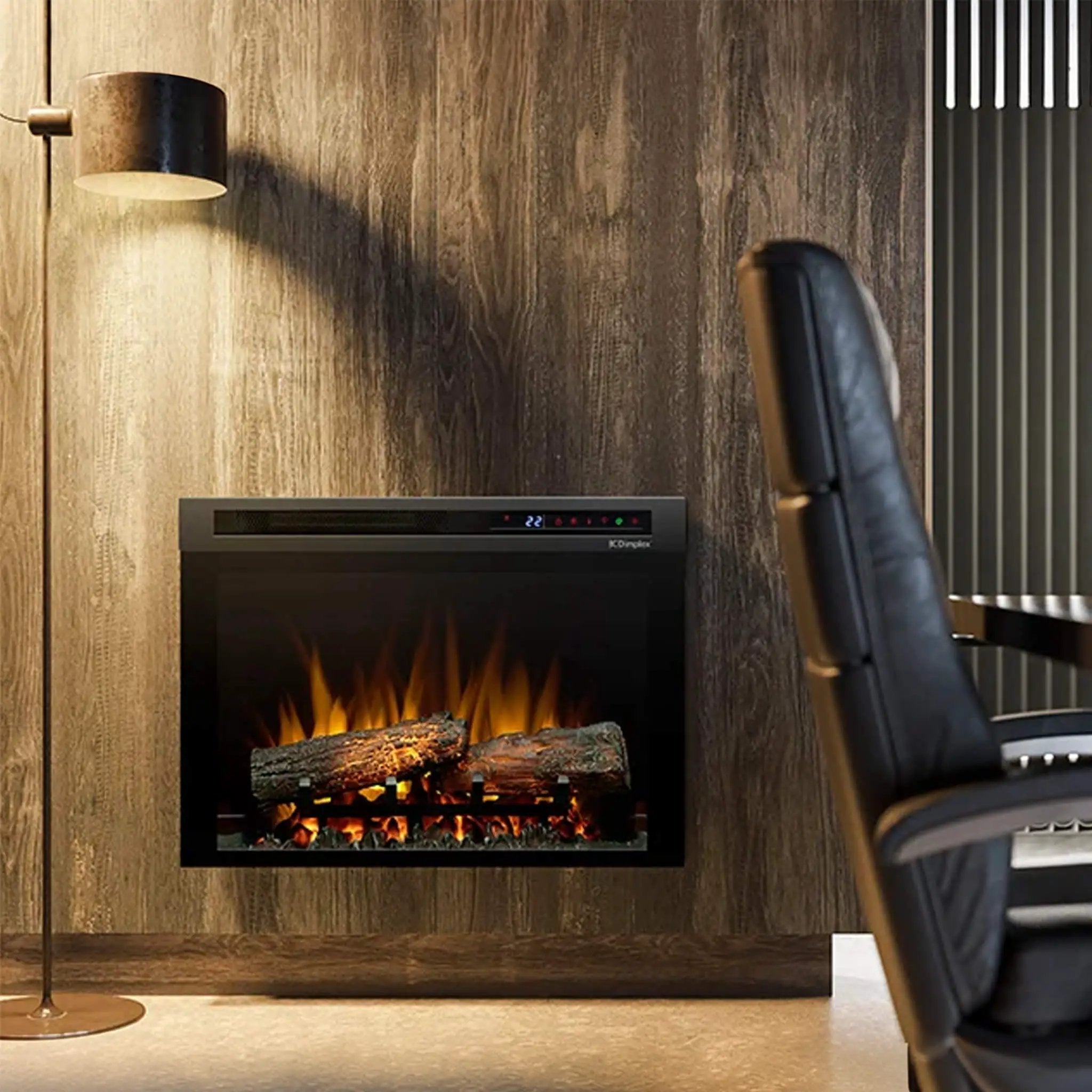 Dimplex Multi-Fire 26-Inch Built-In Traditional Fireplace With Realogs [XHD26L] (SAK65019) by SAKSBY WHOLESALE