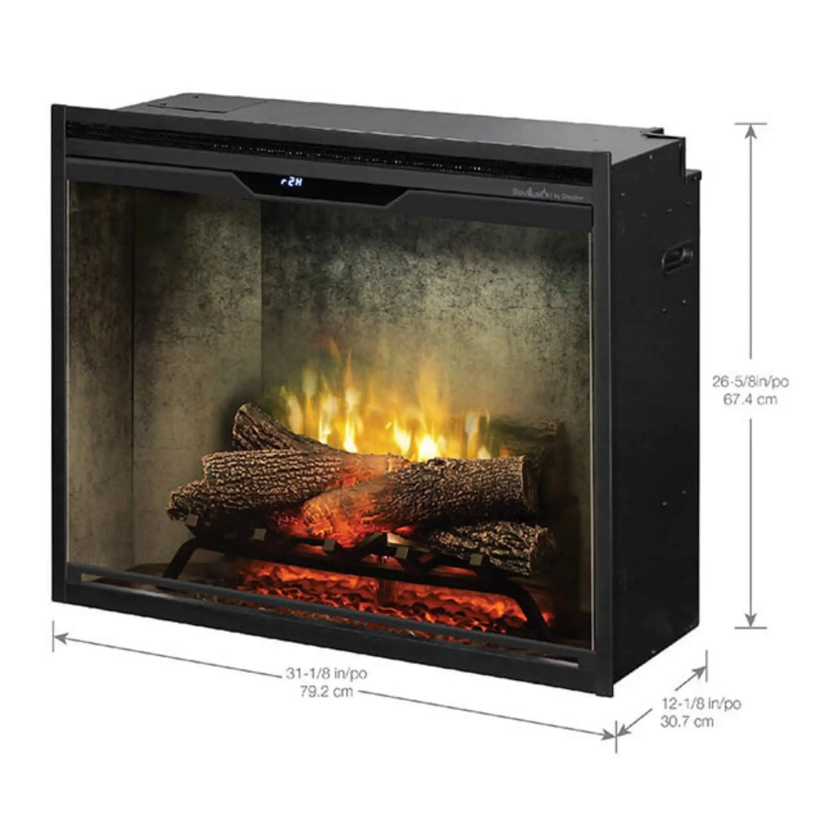 Dimplex Revillusion Built-In Electric Firebox W/ Weathered Concrete Line & Plug Kit [RBF30/42WC-FG] (SAK46891) by SAKSBY WHOLESALE