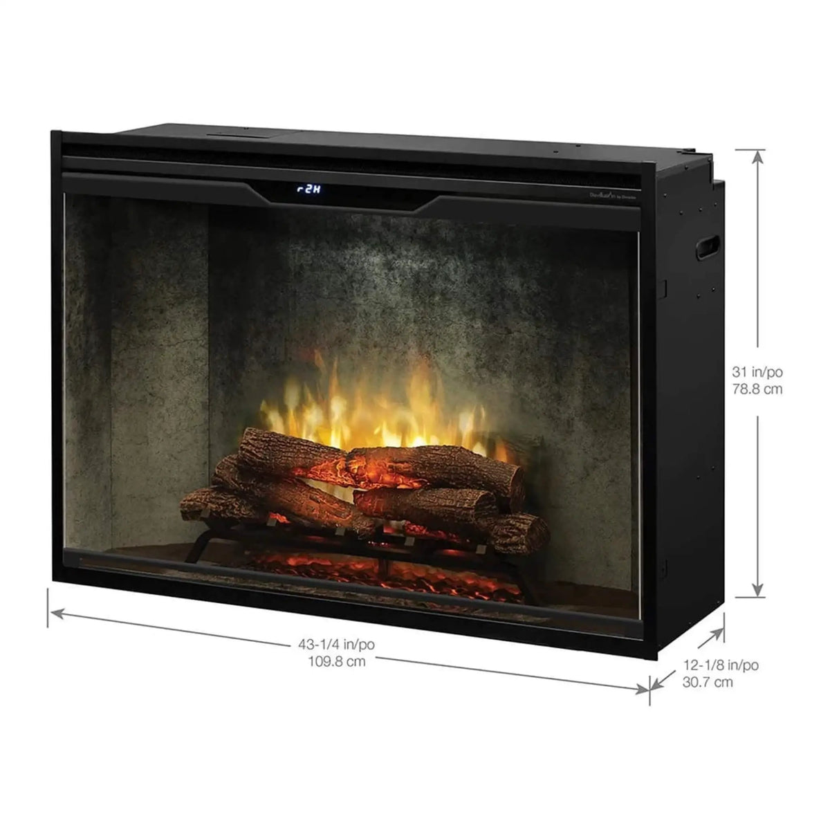 Dimplex Revillusion Built-In Electric Firebox W/ Weathered Concrete Line & Plug Kit [RBF30/42WC-FG] (SAK46891) by SAKSBY WHOLESALE