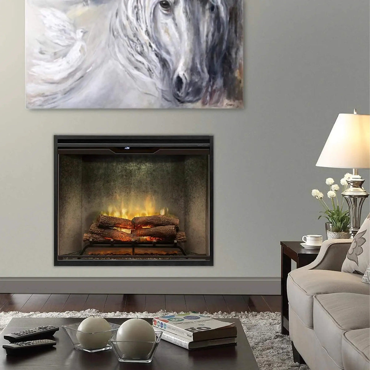 Dimplex Revillusion Built-In Electric Firebox W/ Weathered Concrete Line & Plug Kit [RBF30/42WC-FG] (SAK46891) by SAKSBY WHOLESALE