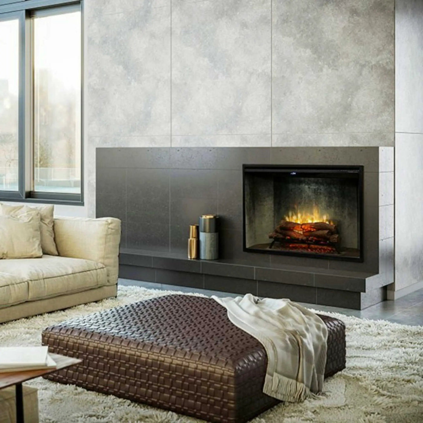Dimplex Revillusion Built-In Electric Firebox W/ Weathered Concrete Line & Plug Kit [RBF30/42WC-FG] (SAK46891) by SAKSBY WHOLESALE