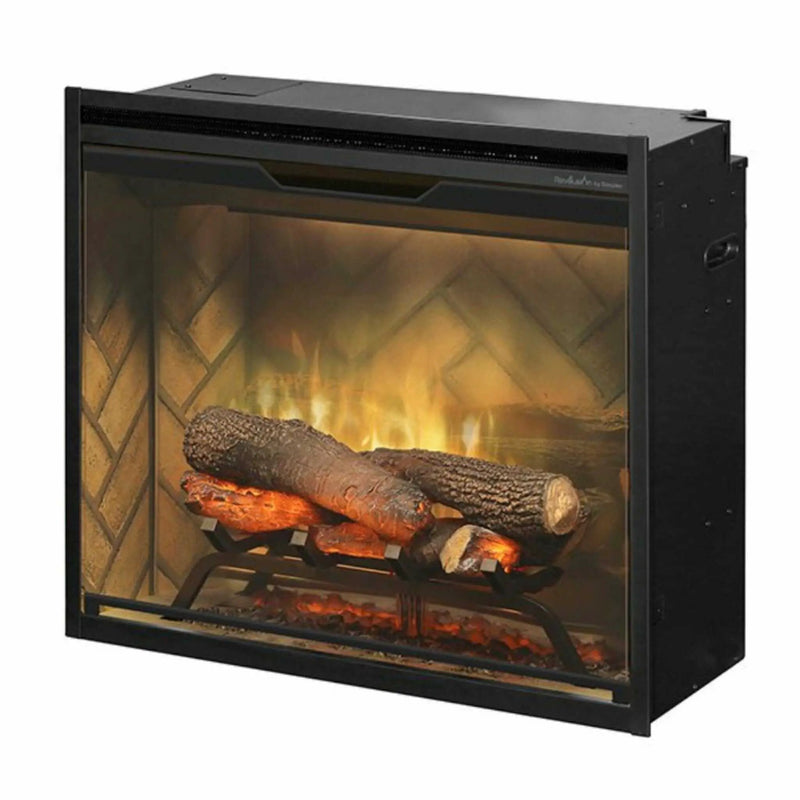 Dimplex Revillusion Herringbone Brick Built-In Electric Firebox With Front Glass [RBF30/36/42] (SAK12893) by SAKSBY WHOLESALE