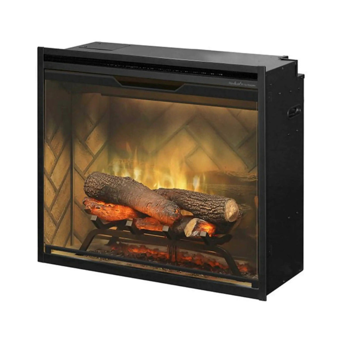 Dimplex Revillusion Herringbone Brick Built-In Electric Firebox With Front Glass [RBF30/36/42] (SAK12893), photo 4 of 21