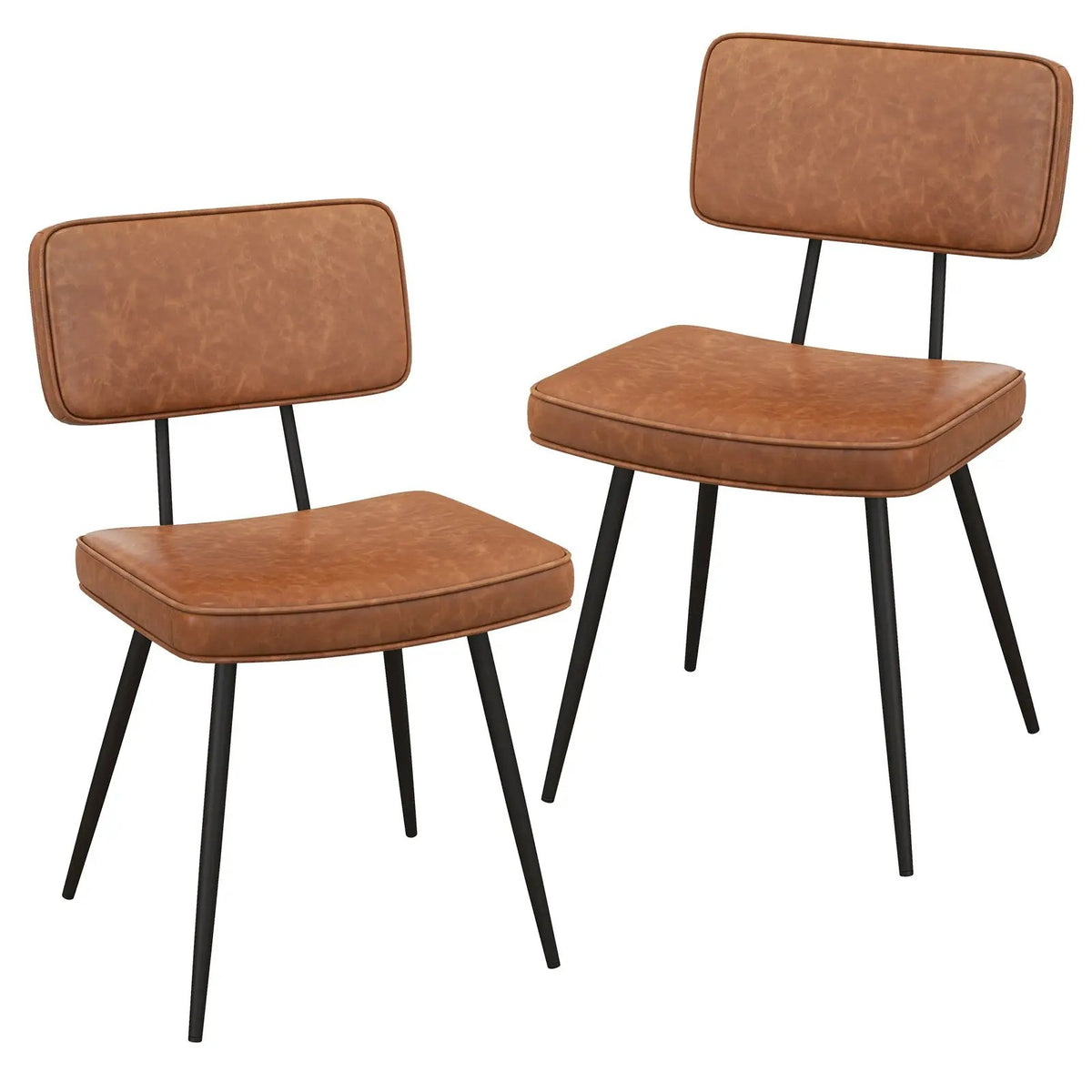 Dining Chair Set of 2 with Padded Backrest and Seat by DirectDeals
