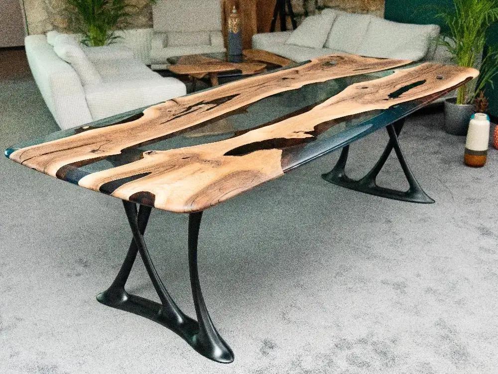 Custom Epoxy Resin Dining Room Table | Osso Dining Table by Gizz