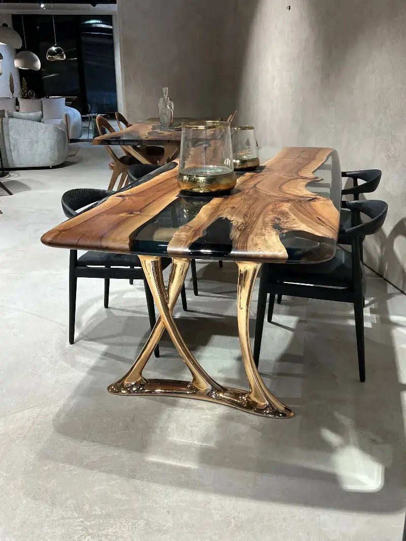 Custom Epoxy Resin Dining Room Table | Osso Dining Table by Gizz