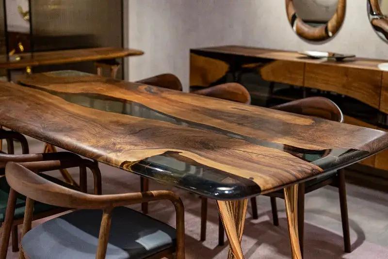 Custom Epoxy Resin Dining Room Table | Osso Dining Table by Gizz