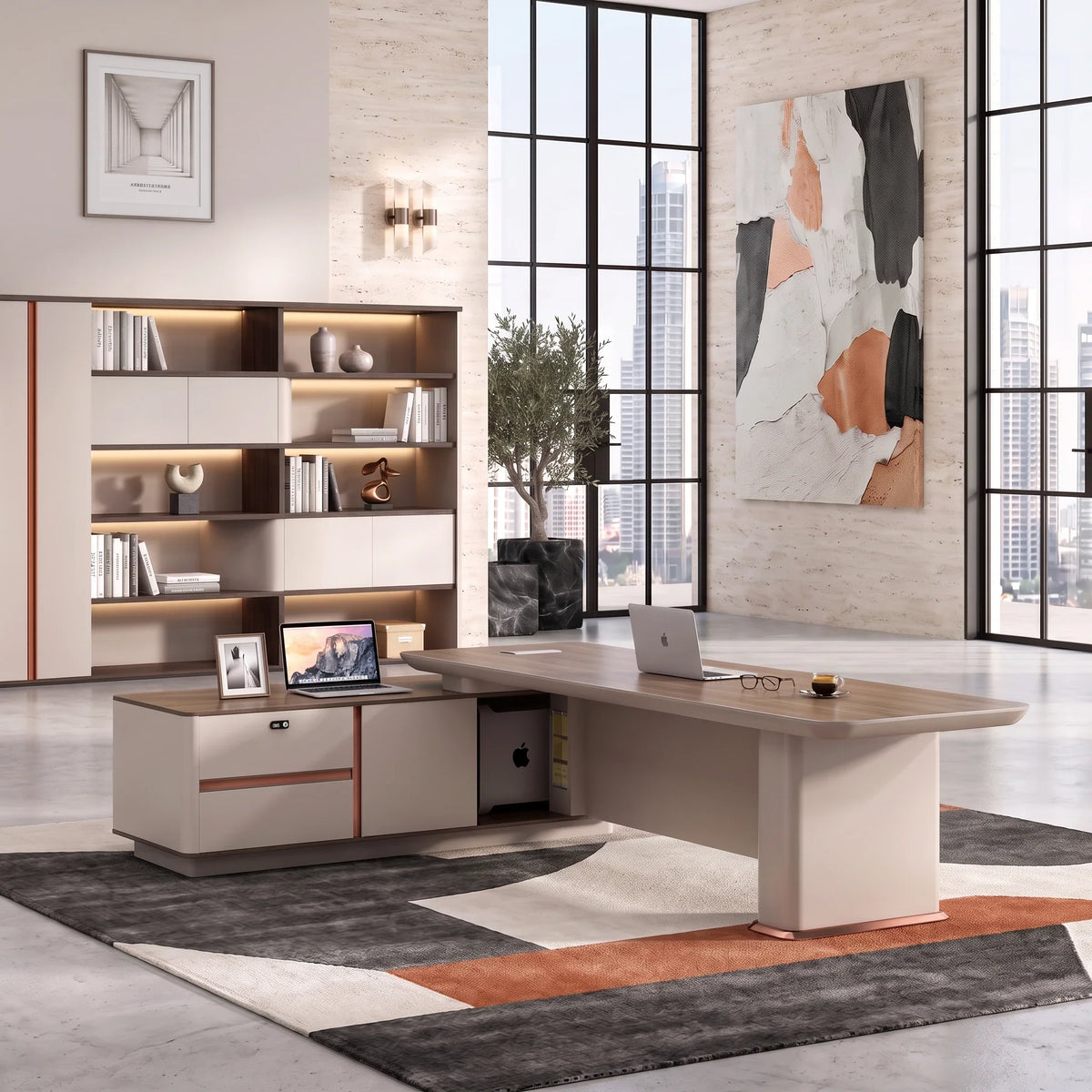 Dion · Modern L-Shaped Executive Desk, photo 4 of 13
