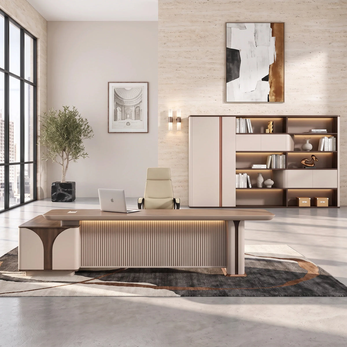 Dion · Modern L-Shaped Executive Desk, photo 3 of 13