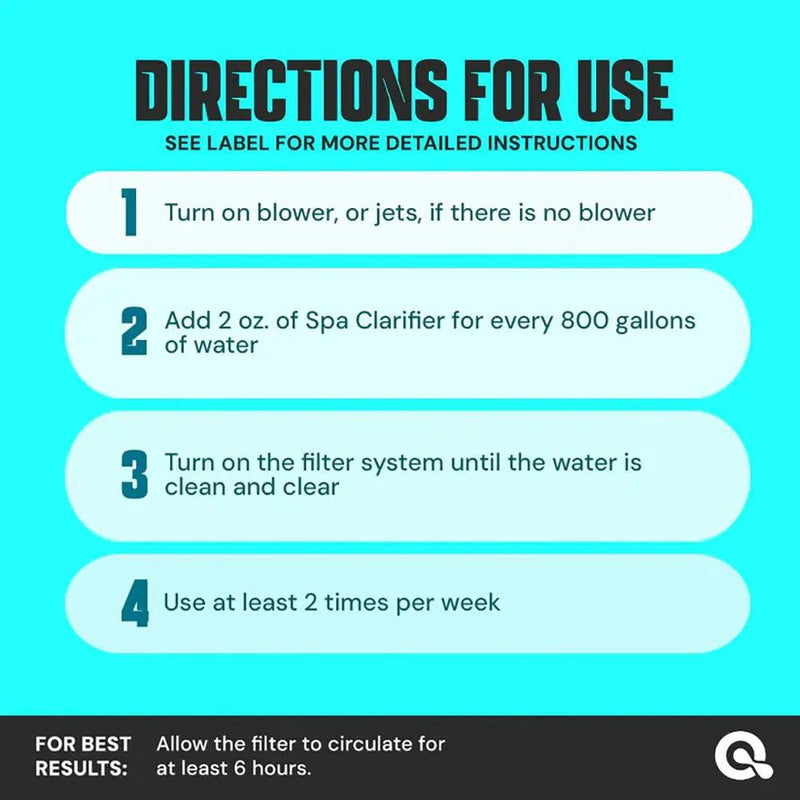 Spa Water Clarifier for Hot Tubs by AquaDoc
