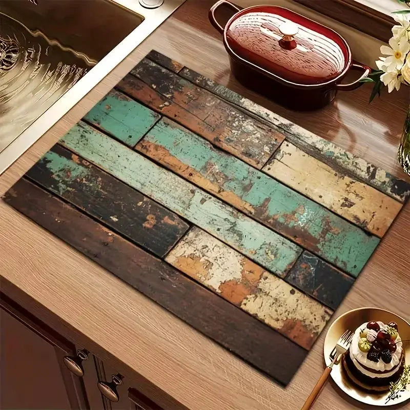 Dish Mat - Minimalist Colorful Rectangular by House Of Avana