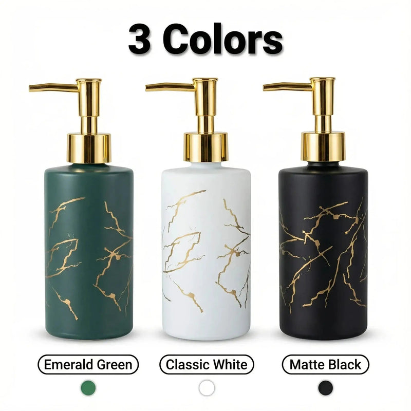 Dispenser - Glass Golden Marble by House Of Avana