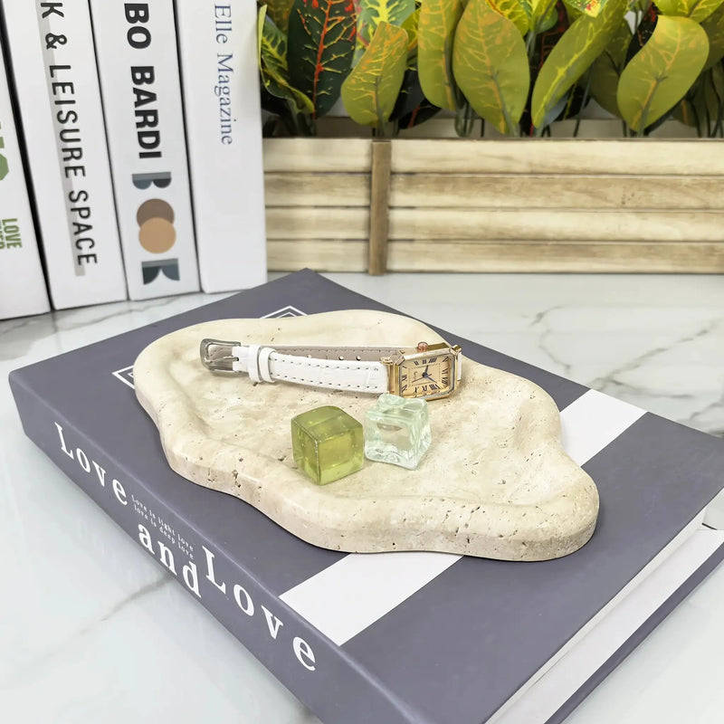 Display Tray - Cloud Marble Small by House Of Avana