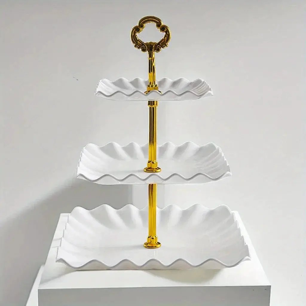 Display Tray - Multi-Layer Plastic Wave Edge by House Of Avana