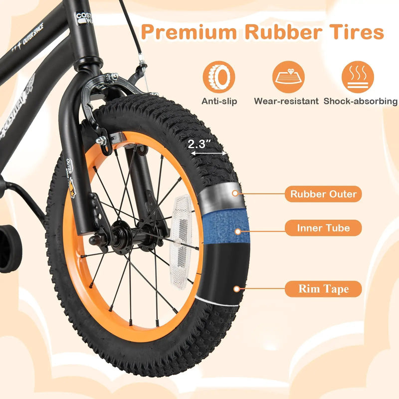 16-Inch Kids Bike Sport Bicycle for 4-7 Years Old with Adjustable Seat and Reflectors-16 inches by DirectDeals