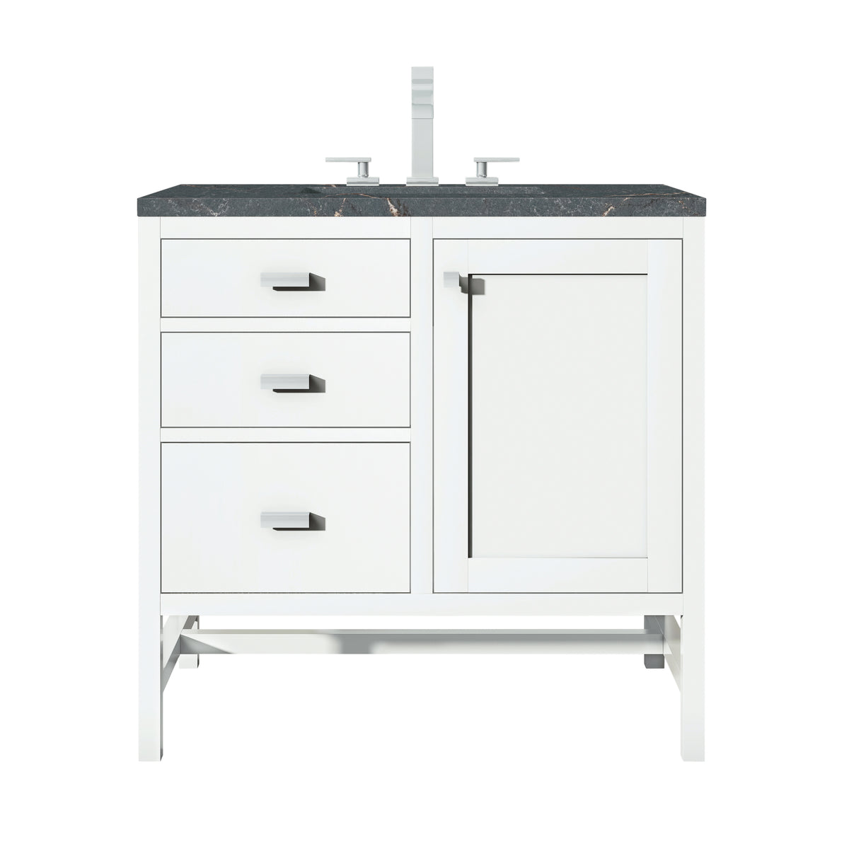 James Martin Addison 36" Single Bathroom Vanity, Glossy White, view 34
