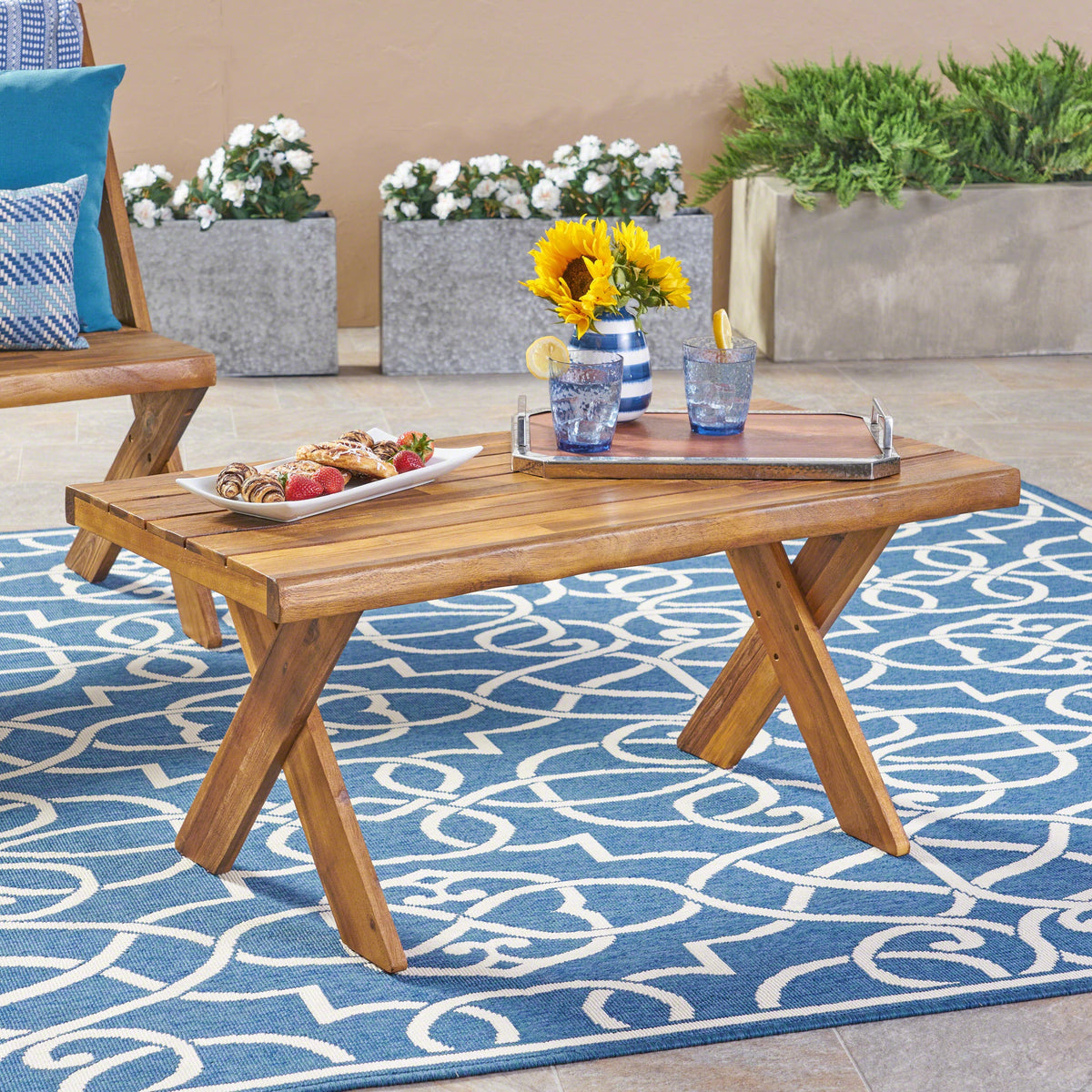 Eaglewood Coffee Table with Rustic Acacia Wood Finish, photo 4 of 9