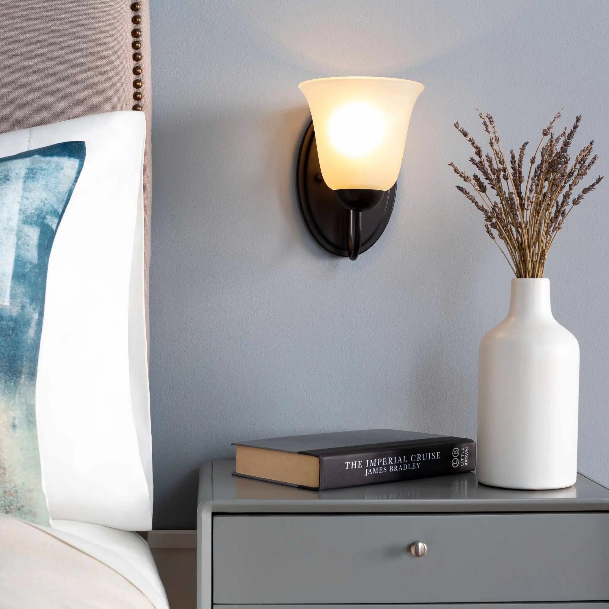 Heysham Black Iron Wall Sconce - Clearance by Boutique Rugs