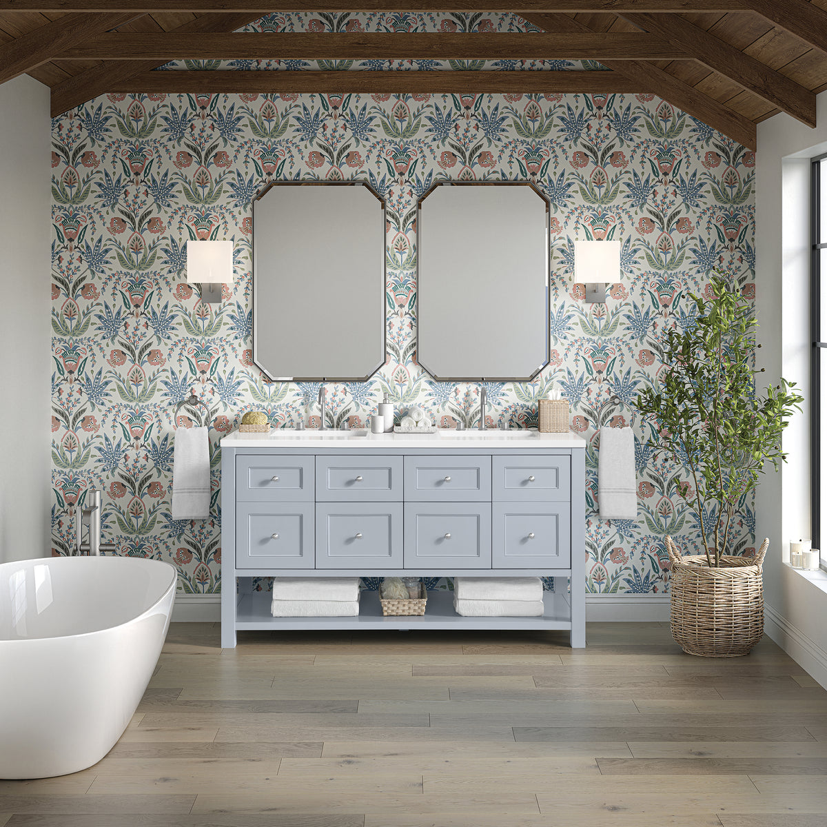 James Martin Breckenridge 60" Double Bathroom Vanity, Serenity Blue, view 32