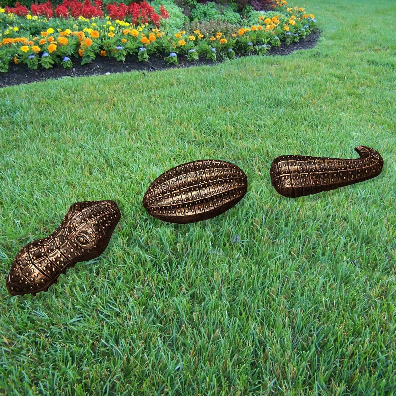 Antique Bronze Cast Aluminum Metal Garden Gator by Sharicks
