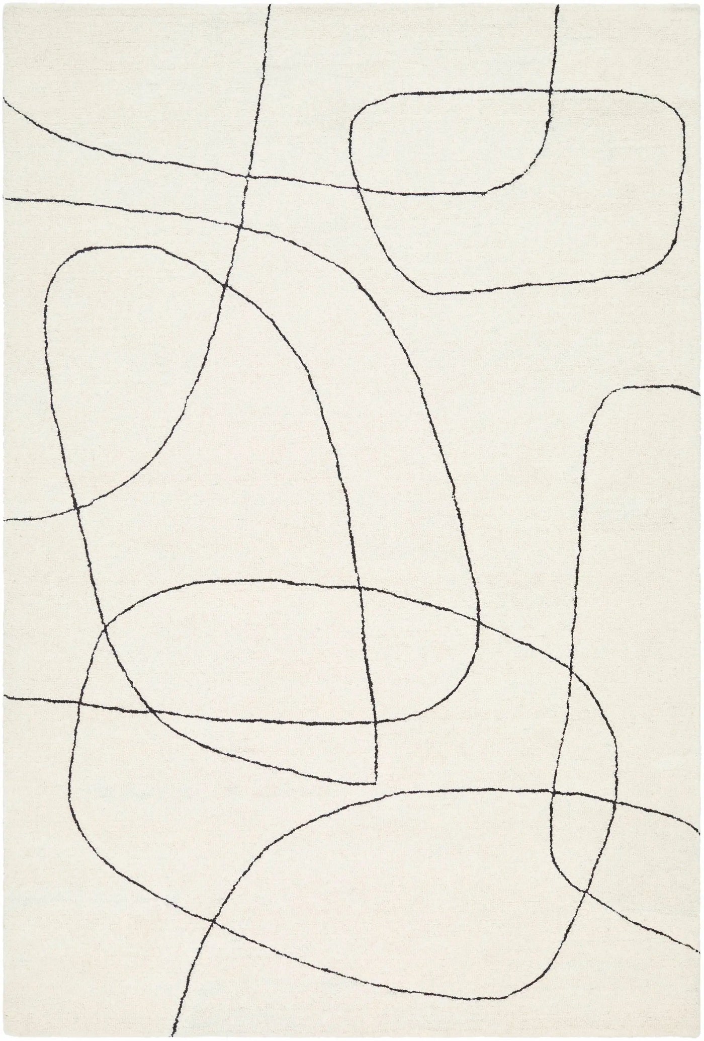 Deniz Modern Off-White Wool Rug by Boutique Rugs