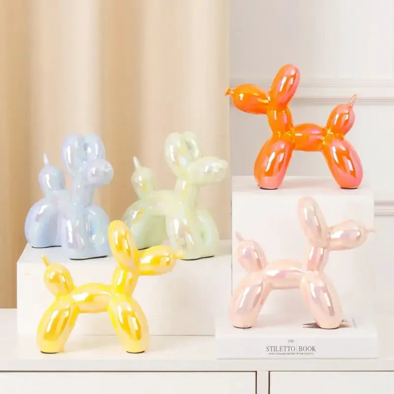 Dog Figurine - Handmade Ceramic Orange by House Of Avana