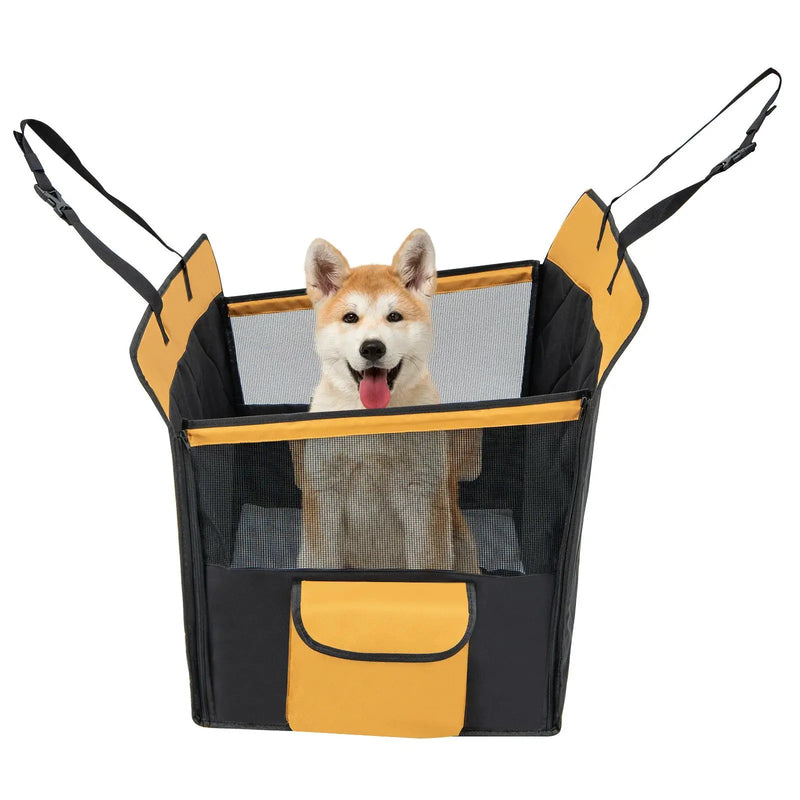 Dog Car Seat Cover with Mesh Window for Small and Medium Dogs-Black by DirectDeals