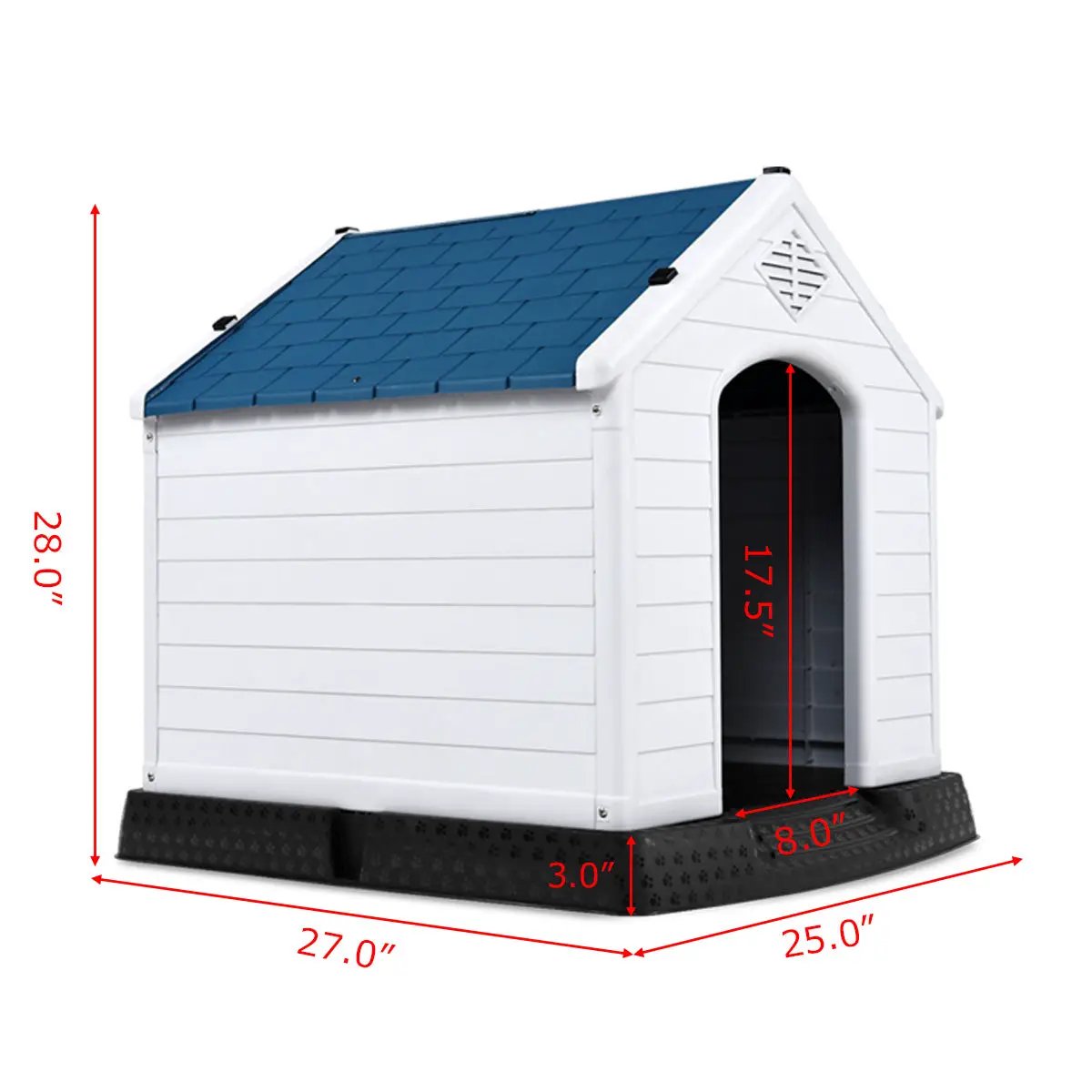 Indoor/Outdoor Waterproof Plastic Dog House Pet Puppy Shelter by DirectDeals