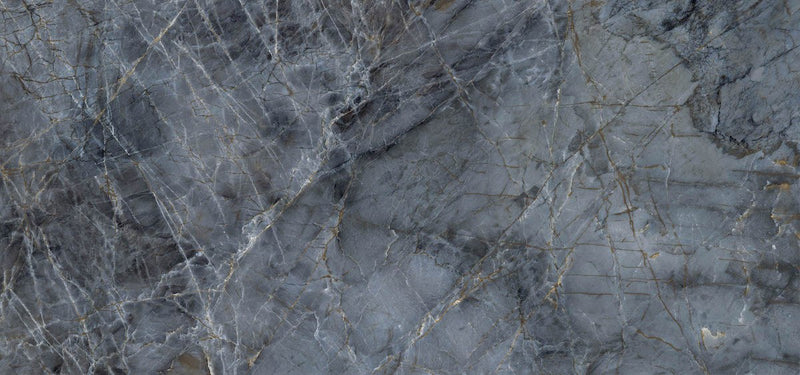 Dolcissima Brilho Azul Polished Marble Look Porcelain Slab 60x126 12mm Bookmatch B close up
