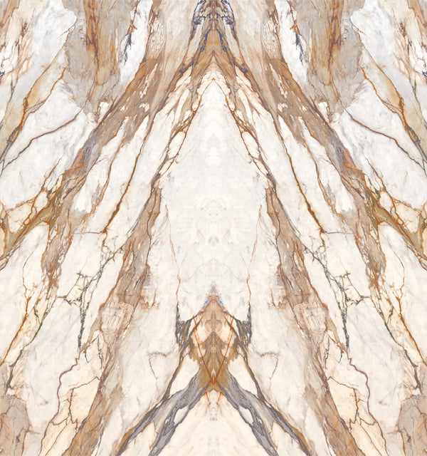 Dolcissima Calacatta Antique Natural Marble Look Porcelain Slab 60x126 12mm Bookmatch A, several pieces laid together