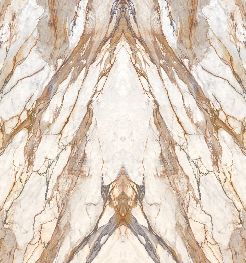Dolcissima Calacatta Antique Polished Marble Look Porcelain Slab 60x126 12mm Bookmatch B, several pieces laid together