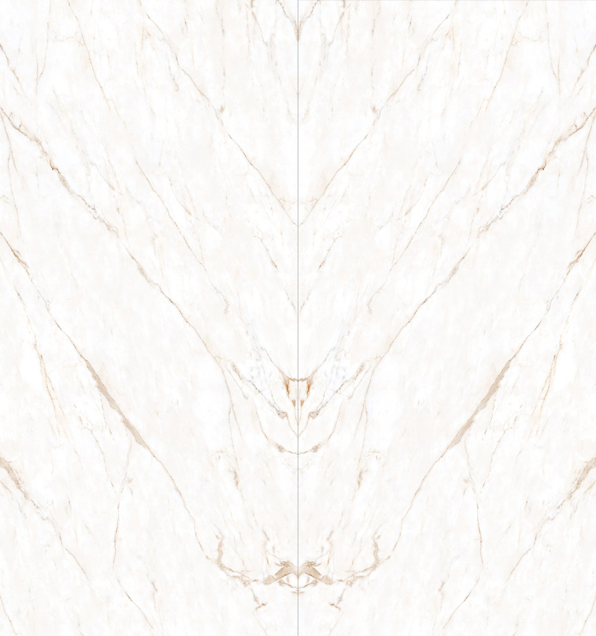 Dolcissima Calacatta Oro Natural Marble Look Porcelain Slab 60x126 12mm Bookmatch A shown as a bookmatched pair