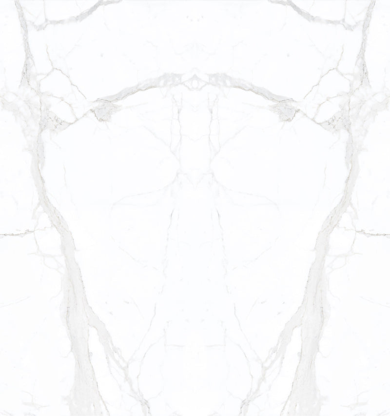 Dolcissima Calacatta Super White Natural Marble Look Porcelain Slab 60x126 12mm, several pieces laid together