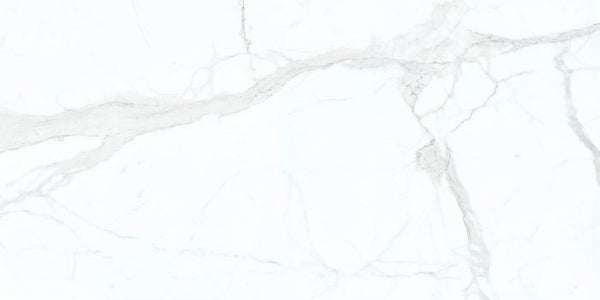 Dolcissima Calacatta Super White Polished Marble Look Porcelain Slab 60x126 12mm Bookmatch B