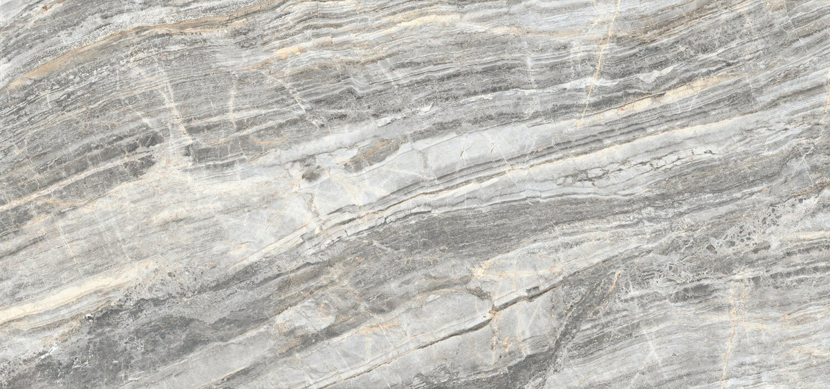 Dolcissima Grigio Trambisera Natural Marble Look Porcelain Slab 60x126 12mm Bookmatch A close up, view 2