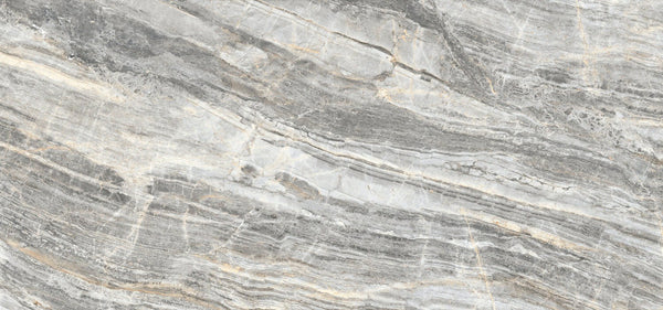 Dolcissima Grigio Trambisera Polished Marble Look Porcelain Slab 60x126 12mm Bookmatch A