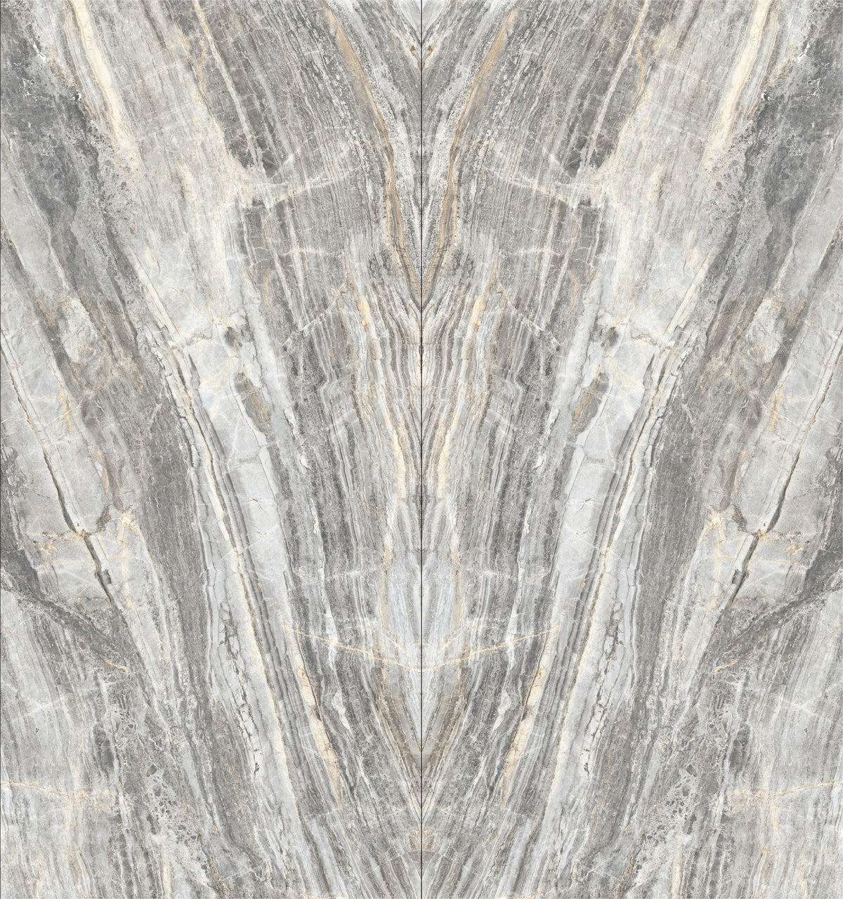 Dolcissima Grigio Trambisera Polished Marble Look Porcelain Slab 60x126 12mm Bookmatch B, several pieces laid together