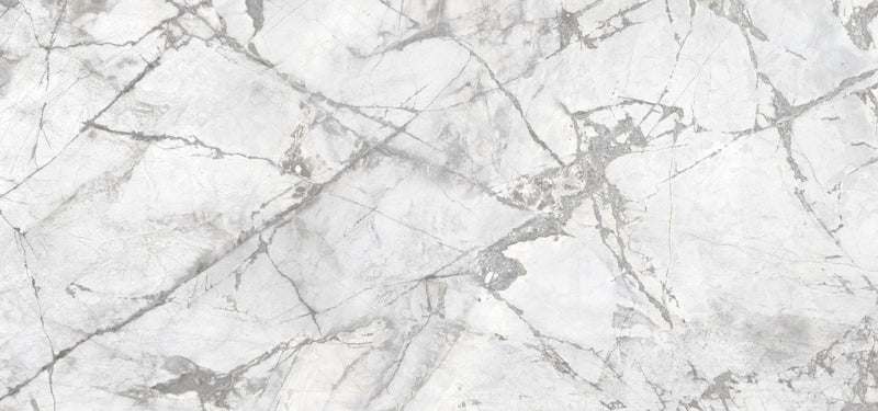 Dolcissima Invisible Grey Natural Marble Look Porcelain Slab 60x126 12mm Bookmatch B close up, view 2