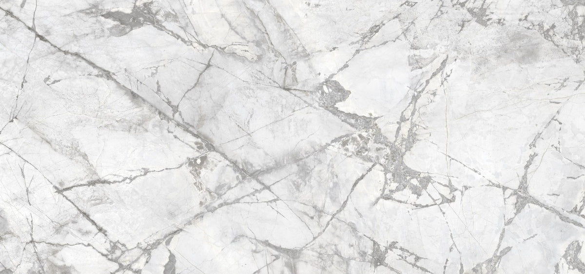Dolcissima Invisible Grey Natural Marble Look Porcelain Slab 60x126 12mm Bookmatch B close up