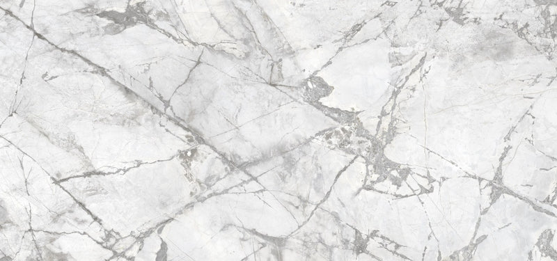 Dolcissima Invisible Grey Polished Marble Look Porcelain Slab 60x126 12mm Bookmatch B close up