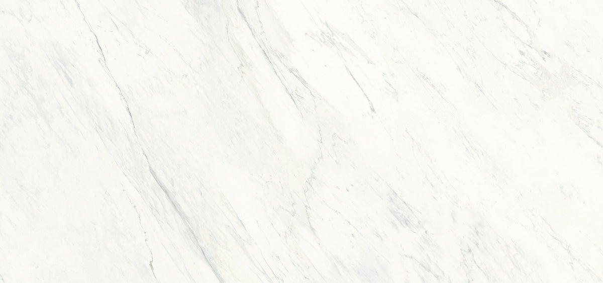 Dolcissima Luxe White Natural Marble Look Porcelain Slab 60x126 12mm Bookmatch A close up