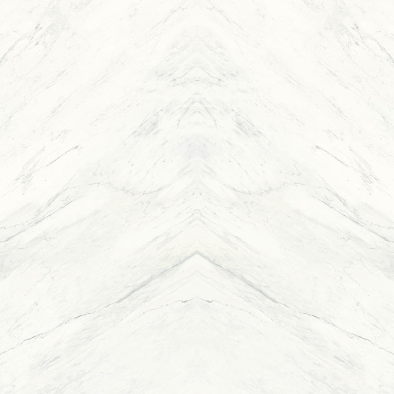 Dolcissima Luxe White Polished Marble Look Porcelain Slab 60x126 12mm Bookmatch A shown as a bookmatched pair